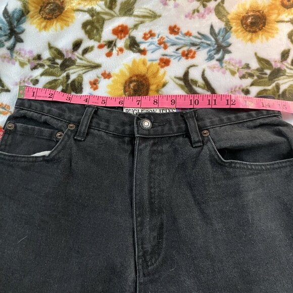 Vintage Bugle Boys Jeans Mens 32x30 Black Straight Leg - Picture 3 of 8